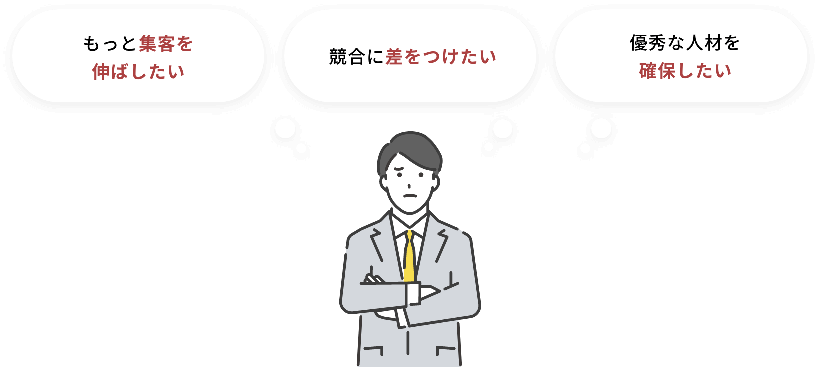 もっと集客を伸ばしたい・競合に差をつけたい・優秀な⼈材を確保したい